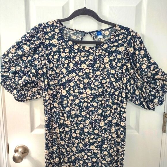 NWOT Old Navy Puffed-Sleeve Floral Maxi Shift Dress Size XL - Picture 4 of 9